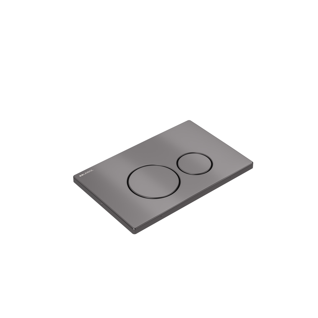 Linsol Marq Flush Plate With Round Buttons Gunmetal