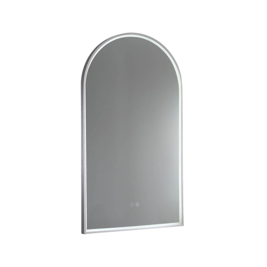 Remer Arch 500D Led Mirror Brits Nickel Frame With Mirage Magnifier