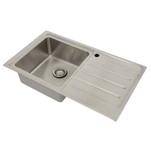 Aspire Unity Single Lh Bowl 860X500 S/Steel Sink
