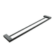 Aspire Midnight 750mm Double Towel Rail Matte Black
