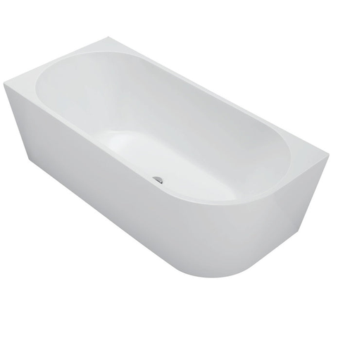 Cassa Design Auris 1500mm Coner Back To Wall Bath Left Hand Corner Gloss White