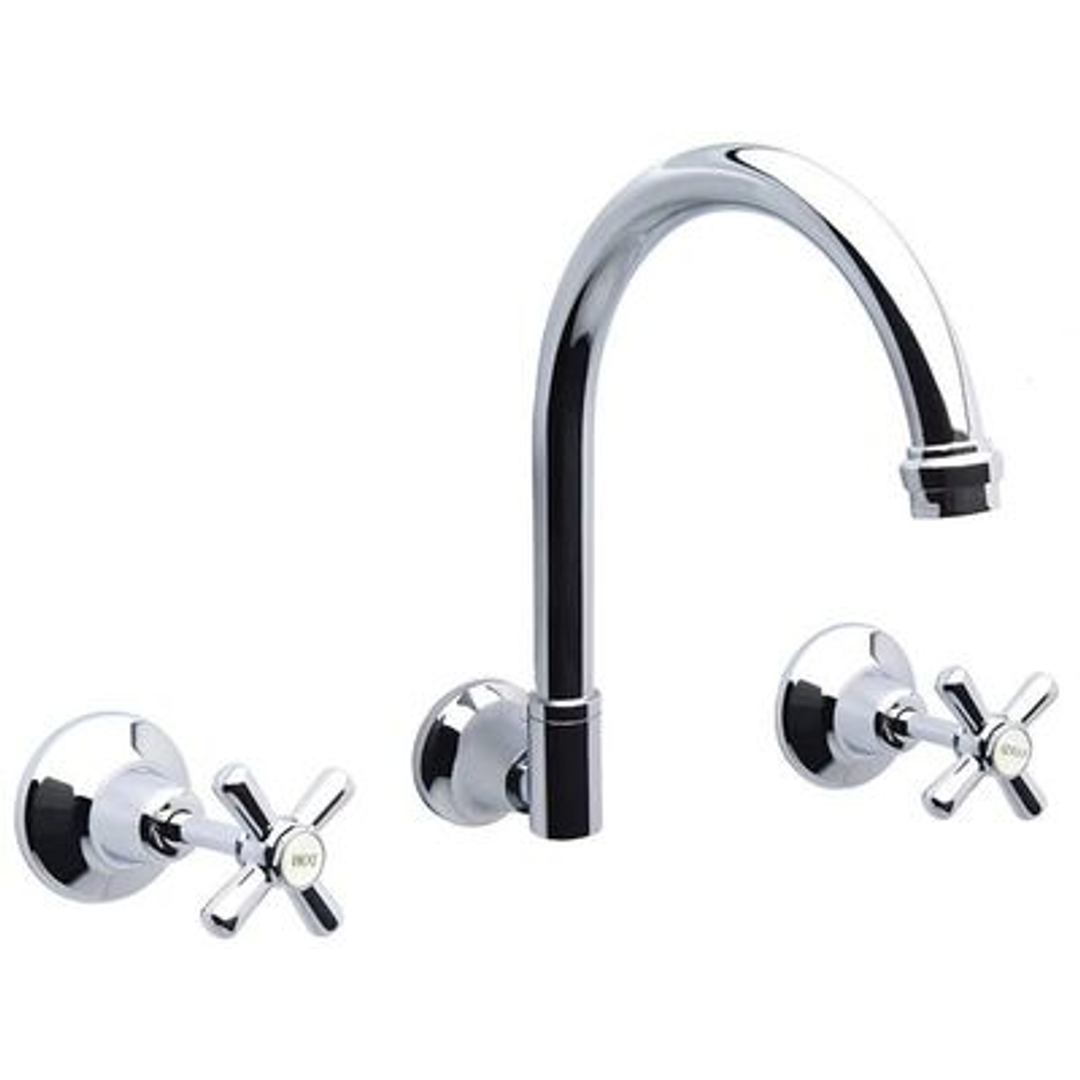 Wh Ezy Clean J/V Wall Sink Set Chrome 9848