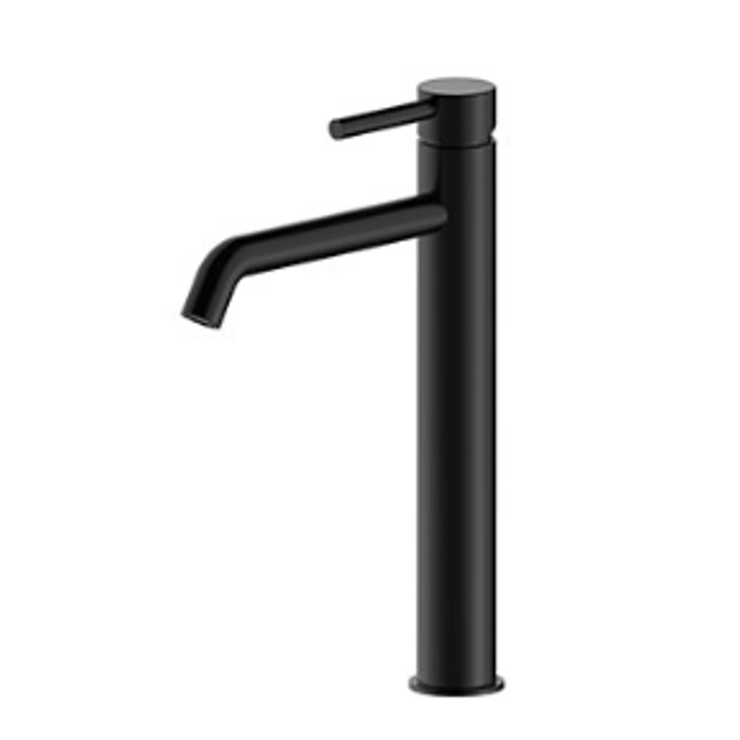 Streamline Axus Pin Lever Extended Basin Mixer Brushed Iron