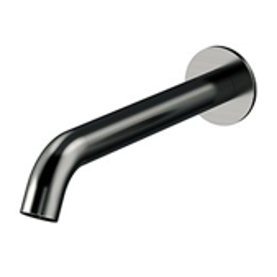 Axus Round 220Mm Wall Mounted Spout Brushed Gunmetal
