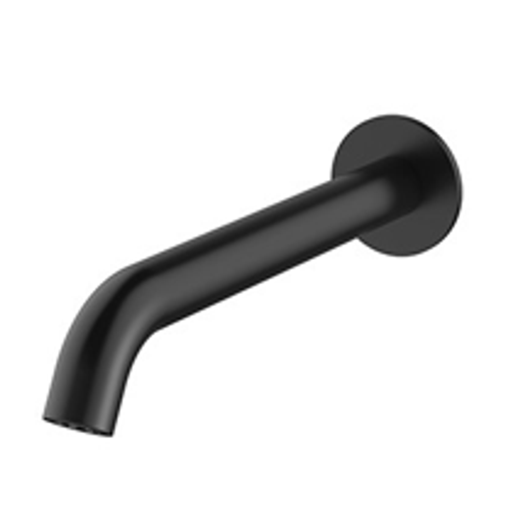 Axus Round 220Mm Wall Mounted Spout Matte Black