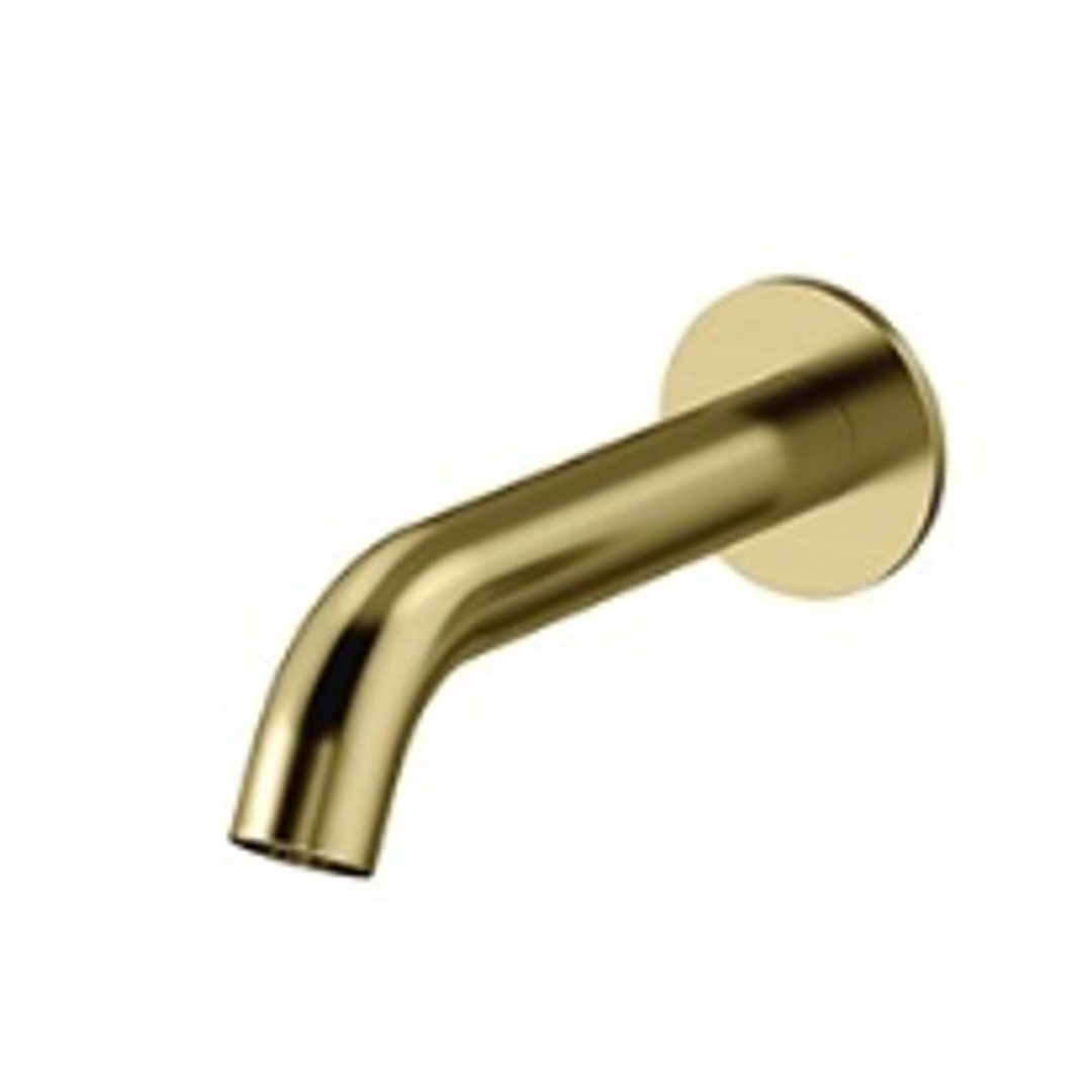 Axus Round 150Mm Wall Mounted Spout Brushed Brass Pvd