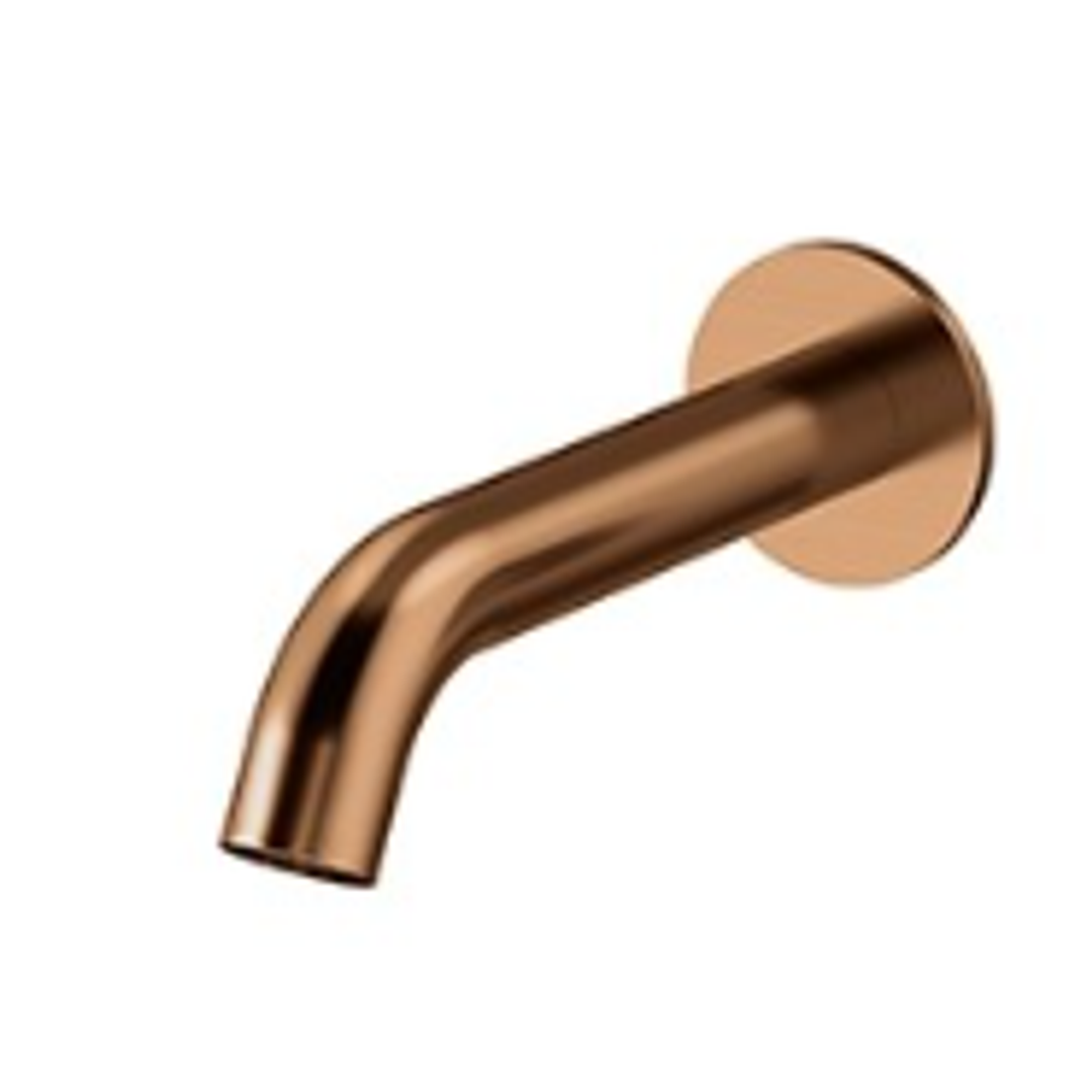 Axus Round 150Mm Wall Mounted Spout Brushed Rose Gold Pvd