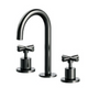 Streamline Axus Cross 227(H)X127(Proj) Arch Spout Basin Set Brushed Gun Metal Pvd