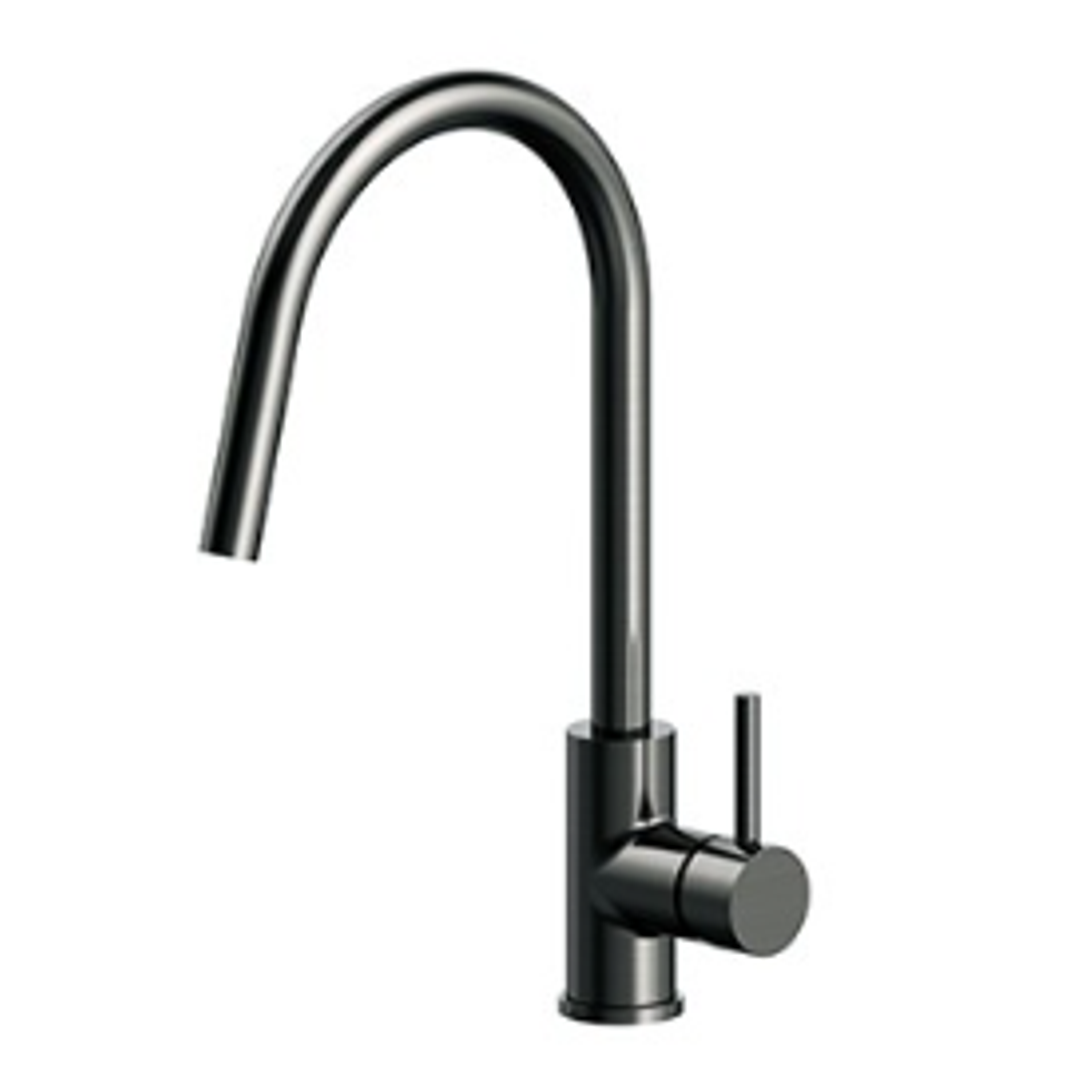 Streamline Axus Pin Sink Mixer Pull Down Spout Brushed Gun Metal