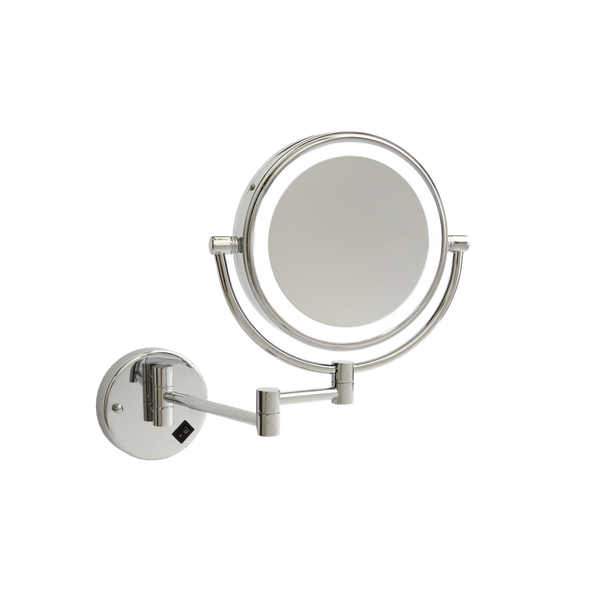 Thermogroup 1 & 8x Magnification Chrome Wall Mounted Shaving Mirror 200mm Diameter - Concealed Wiring test