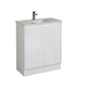 Aulic Alice Finger Pull Cabinet 600 With Palis White Flat Soild Surface Stone Top