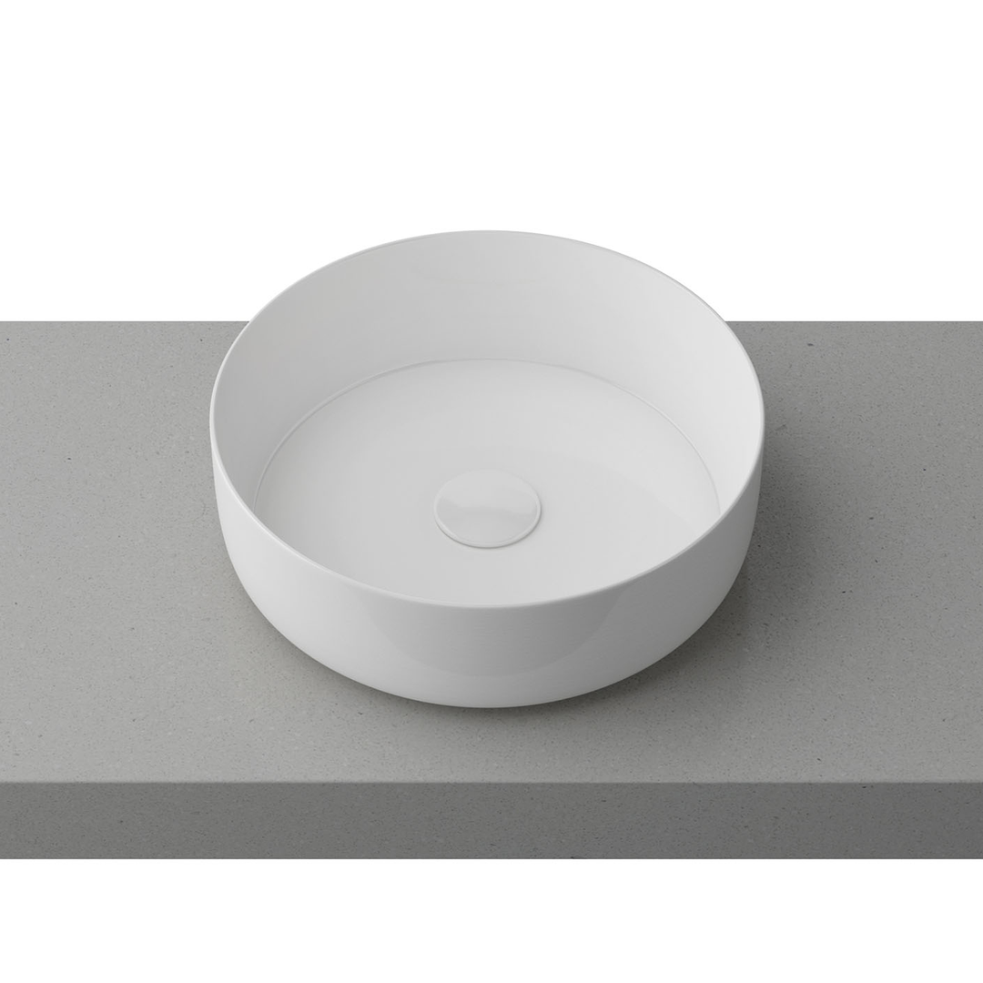 Timberline Allure Above Counter Ceramic Basin Gloss White