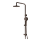 Streamline Axus Shower Column W.Slide Rail And Hand Shower Dual In Diverter Dark Bronze