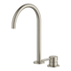 Streamline Axus Pin 2 Hole Basin Mixer 32X18Cm Fixed Arch Spout_Brushed Nickel