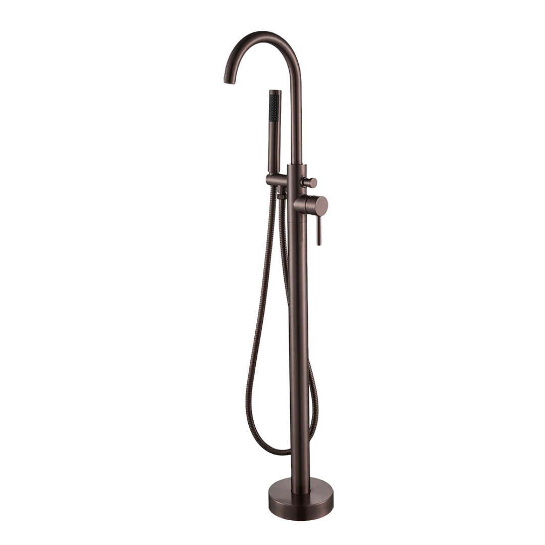 Streamline Axus Ext Part Pin Free Standing Bath Mixer W. Hand Shower Dark Bronze Pvd