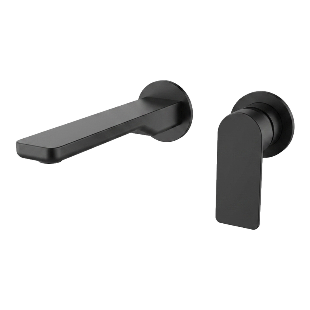 STREAMLINE KIBO WALL MOUNT 200MM SPOUT BASIN MIXER EXT.^PART_MATTE BLACK