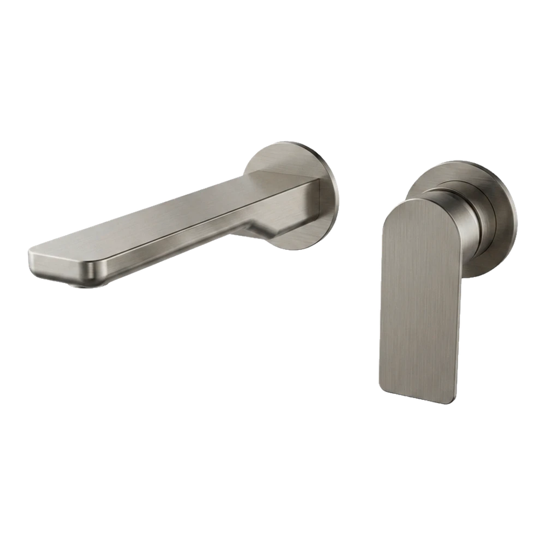 Streamline Kibo Wall Mount 200Mm Spout Basin Mixer Ext Part.Brushed Nickel