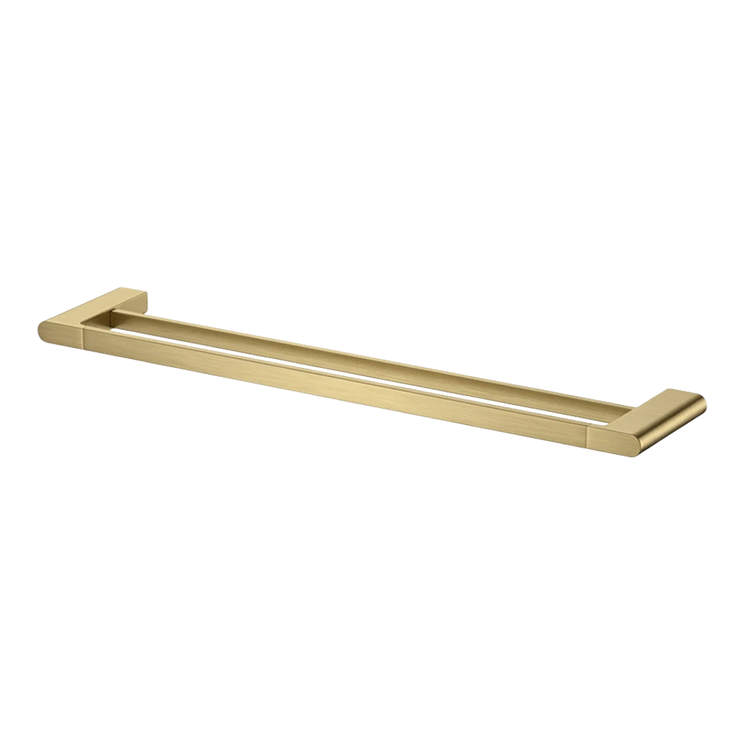 Streamline Kibo Double Towel Rail 60Cm Brushed Brass