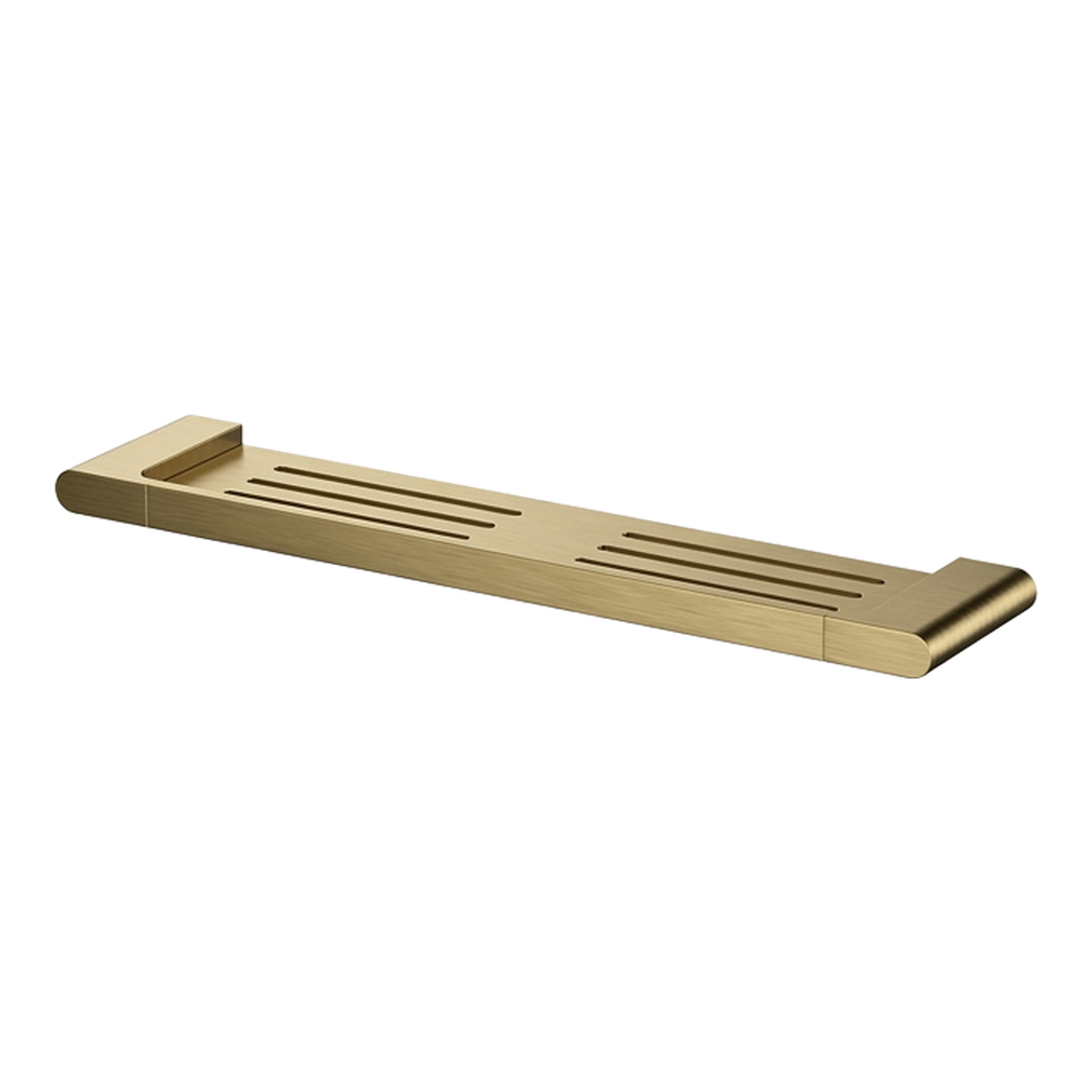 Streamline Kibo Shelf With Drain Slot 440Mm Brushed Brass