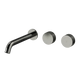 STREAMLINE VIERRA WALL BASIN SET 220MM LEFT SPOUT BRUSHED GUN METAL