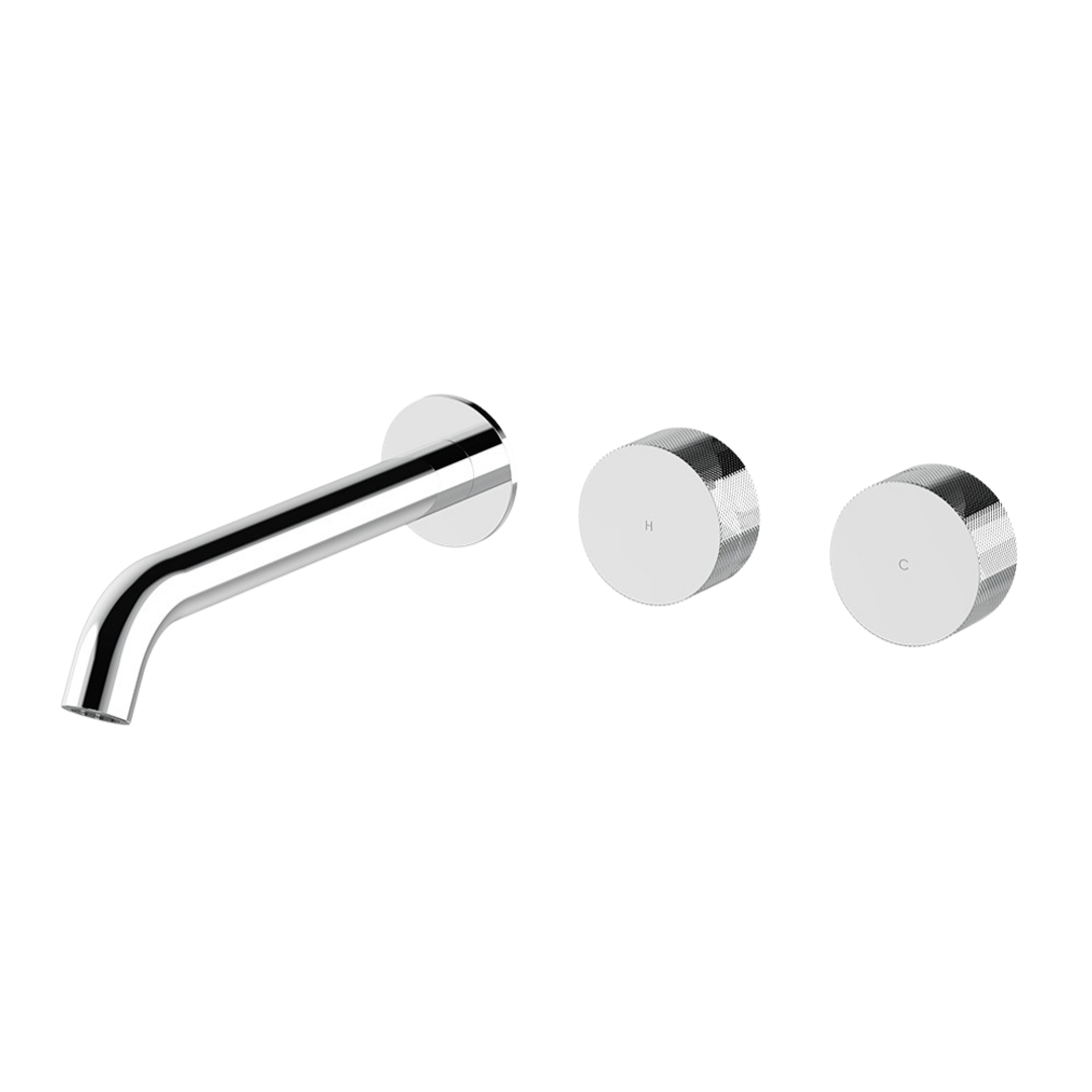 Streamline Vierra Wall Basin Set 220Mm Left Spout Dark Bronze