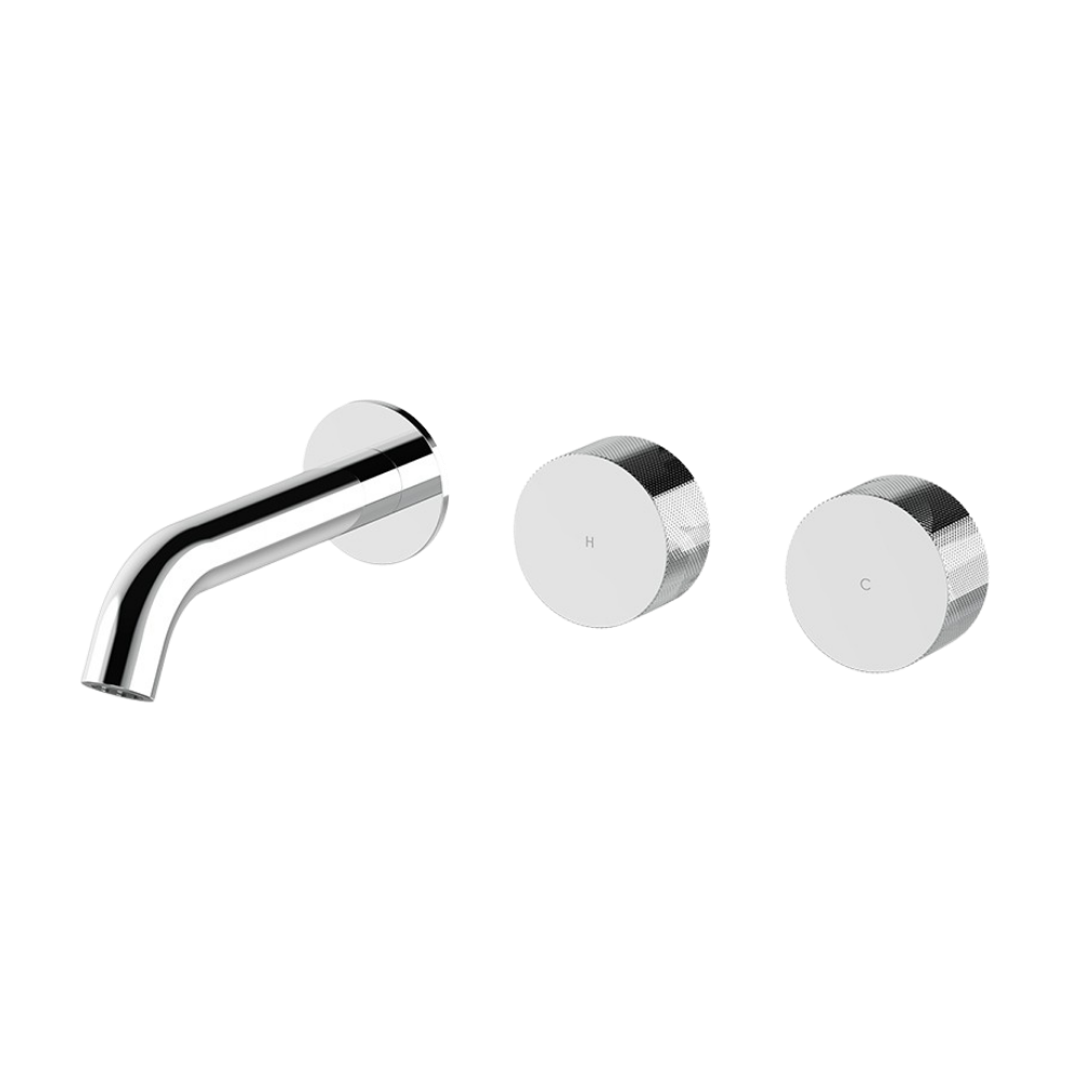 Streamline Vierra Wall Basin Set 150mm Left Spout Chrome