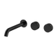 Streamline Trillion Wall Basin Set 220Mm Left Spout Matte Black