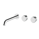 Streamline Trillion Wall Basin Set 220Mm Left Spout Brushed Gun Metal