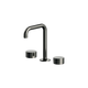 Streamline Venn 195(H)X140(Proj) Squareline Spout Basin Set Brushed Gun Metal Pvd