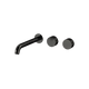 Streamline Venn Wall Basin Set 220Mm Left Spout Brushed Iron Pvd