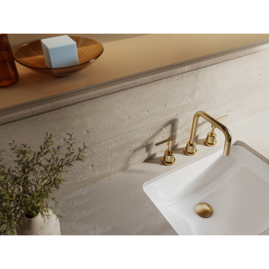 Aspire Air Lever Handle 3 Piece Basin Set Brushed Brass