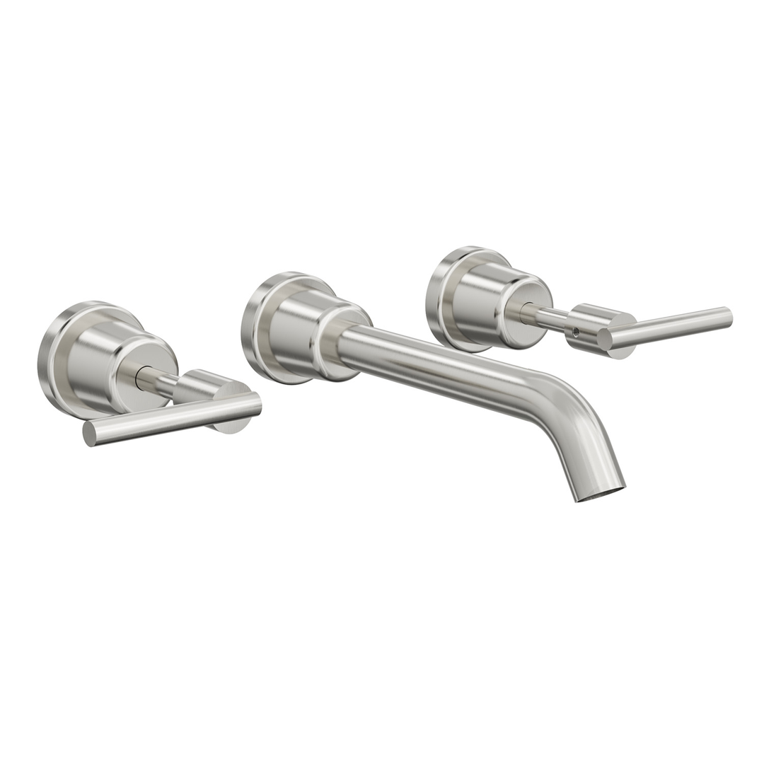Aspire Air Lever Handle 3 Piece Basin/Bath Set Brushed Nickel