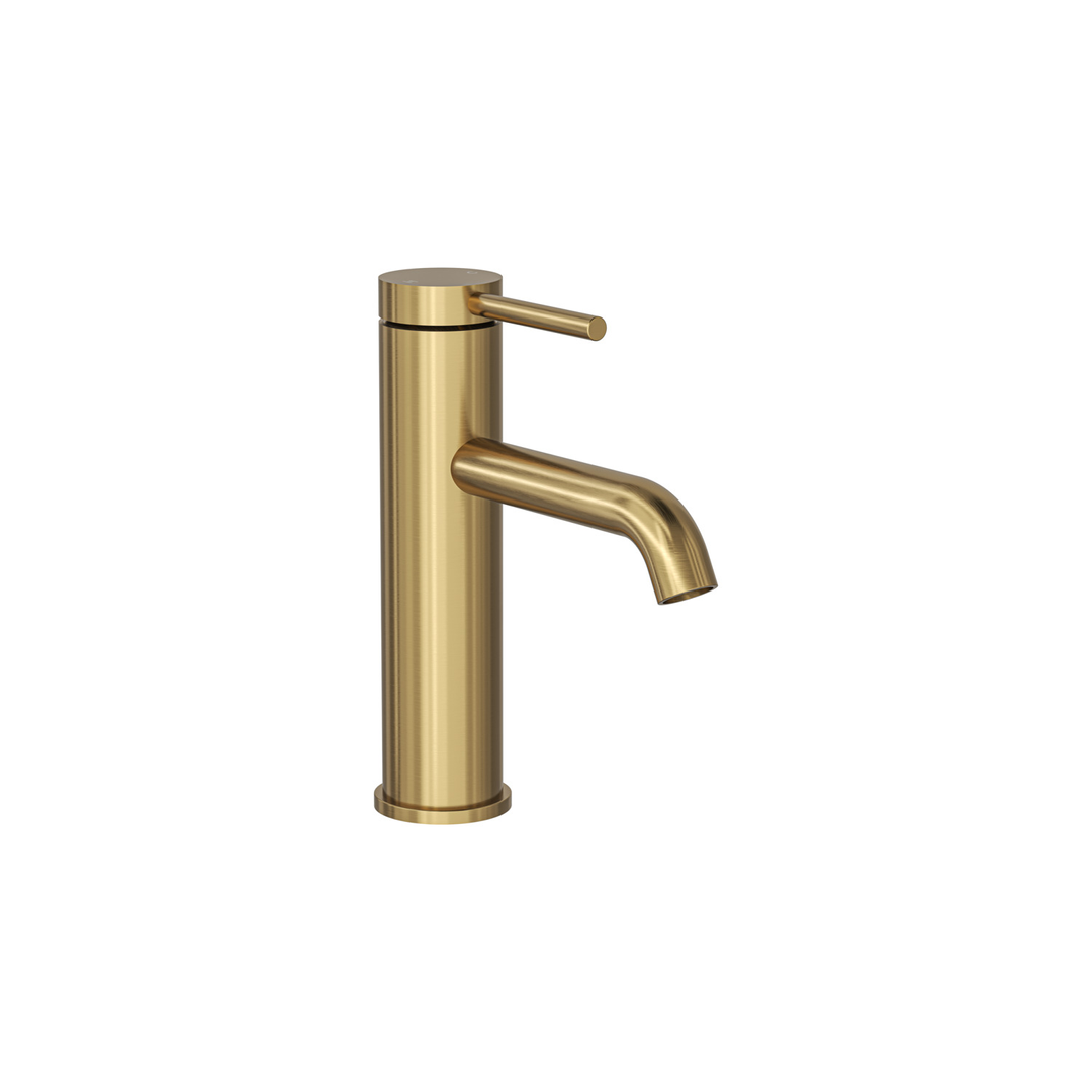 Aspire Air Pin Lever Basin Mixer Brushed Brass