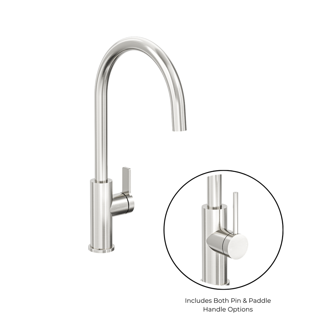 Aspire Air Pin Lever Kitchen Mixer (Non-Pullout Pin And Paddle Inc) Brushed Nickel