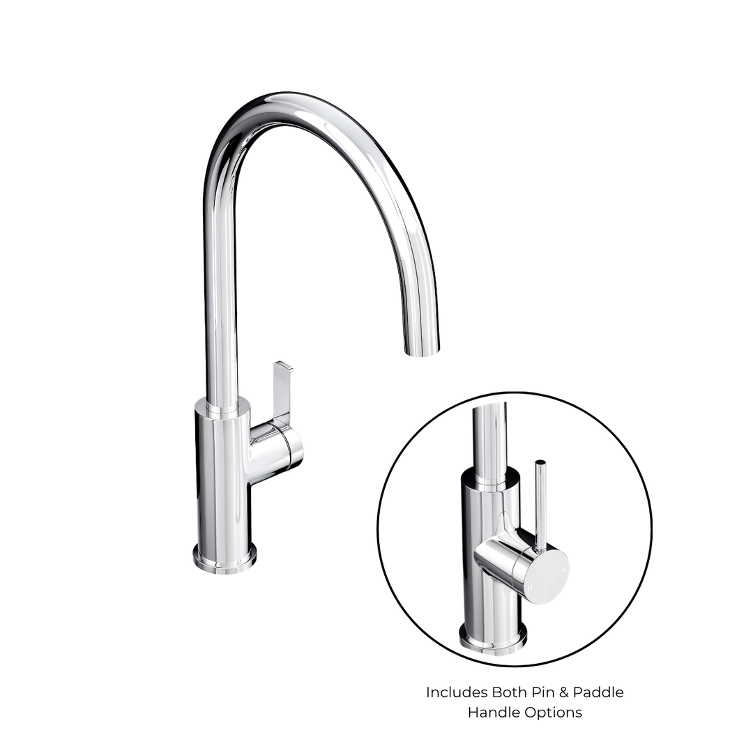 Aspire Air Pin Lever Kitchen Mixer (Non-Pullout Pin And Paddle Inc) Chrome