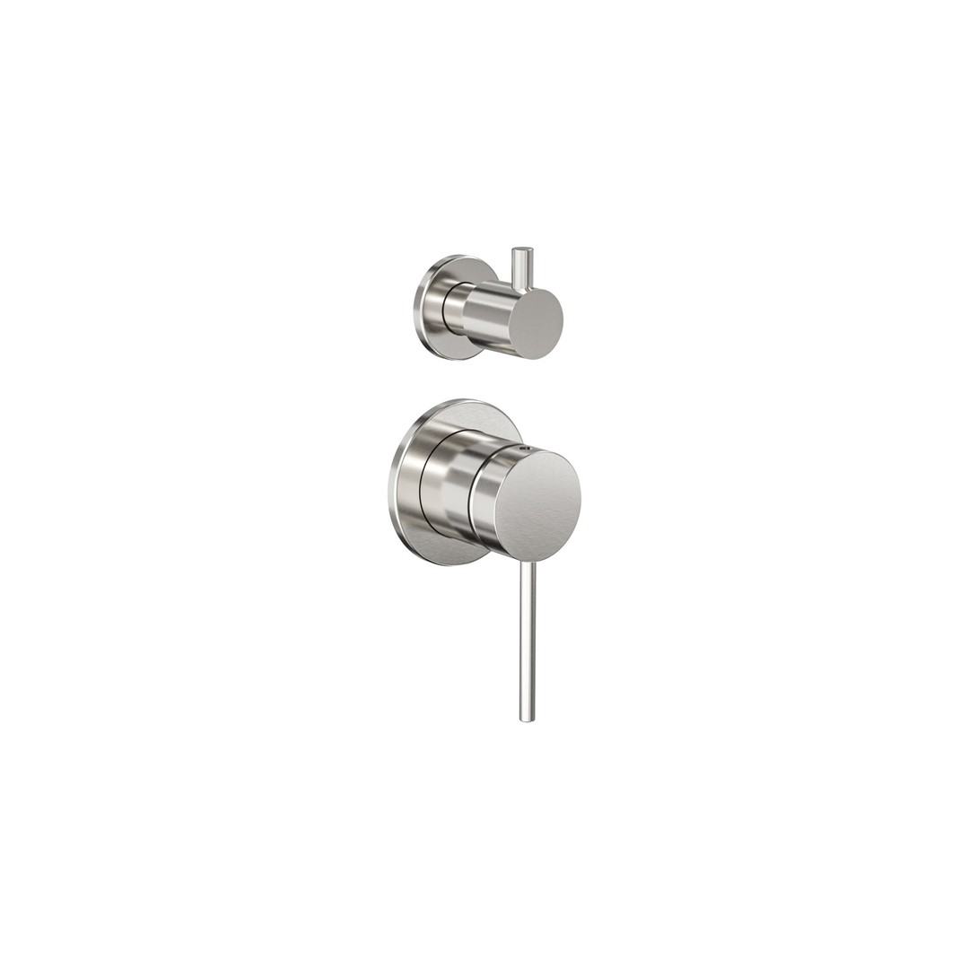 Aspire Air Shower/Bath Mixer Diverter (Separate Plate) Brushed Nickel