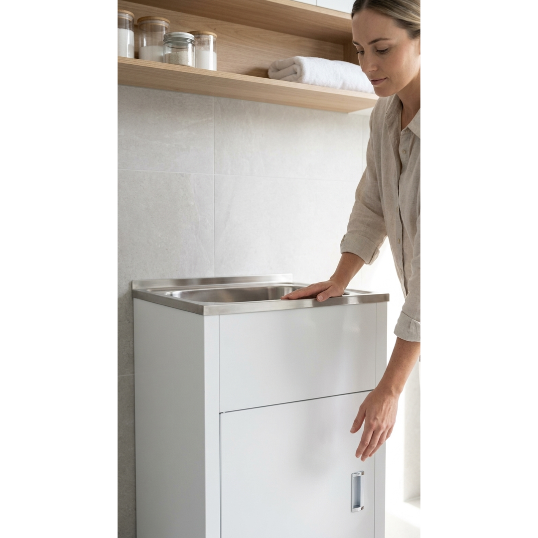 Aspire La Rosa 45 Lt Metal Cabinet And Tub C/W Bypass S/Steel