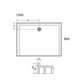 Aspire Lightweight Shower Base 1200X900 Smc Cntr R/Outlet