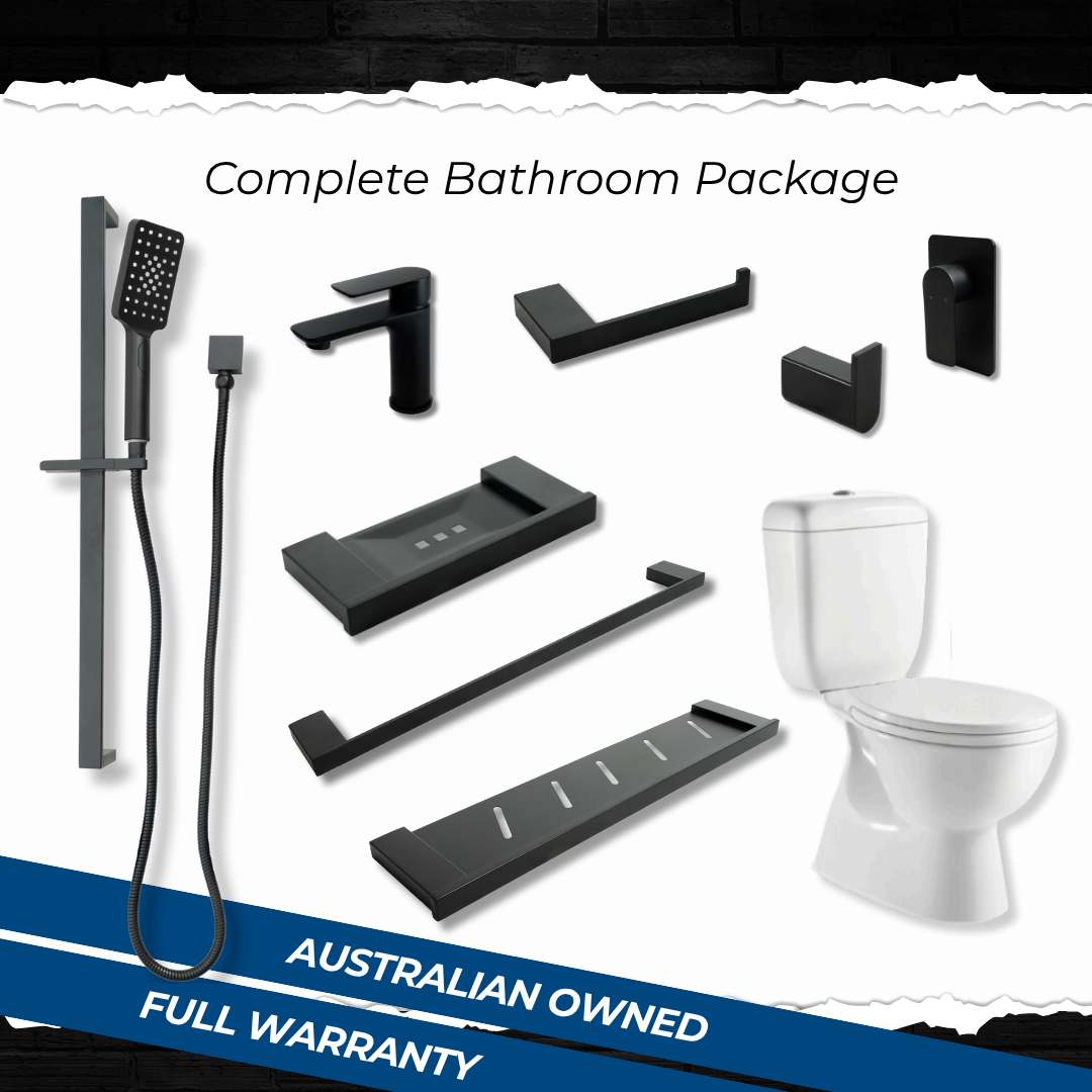 Aspire Midnight Matte Black Bathroom Package