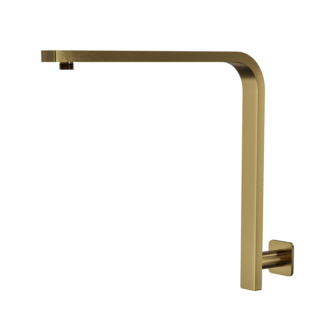 Aspire Nuovo 400Mm Upswept Shower Arm Brushed Brass