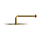 Aspire Nuovo Overhead Shower With Arm (300mm Head 400mm Arm) Brushed Brass