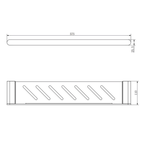 Aspire Nuovoair 575mm Metal Shelf (Match Aspire Air And Nuovo) Brushed Nickel
