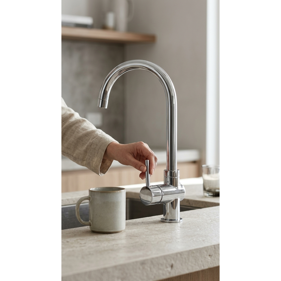Aspire Spring Pin Lever Gooseneck Sink Mixer