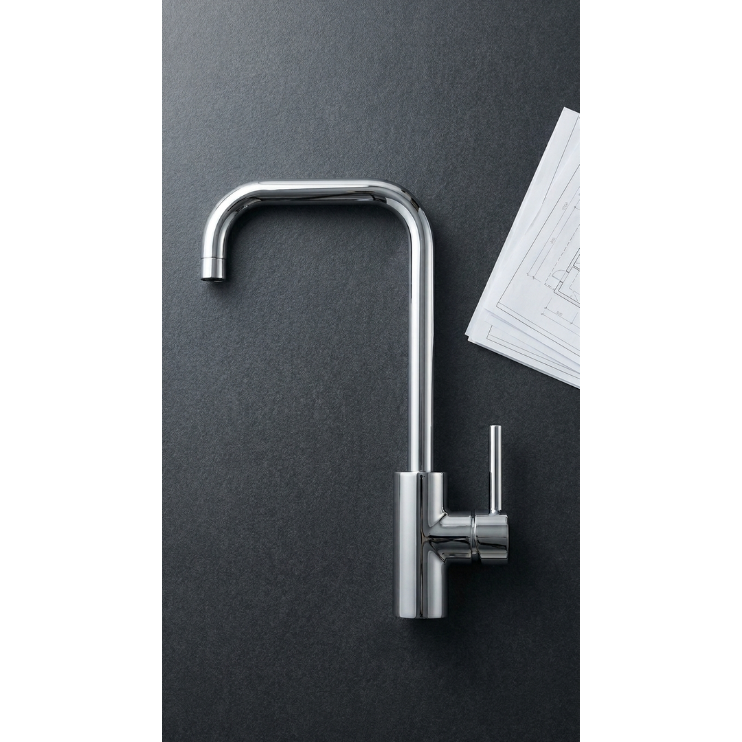 Aspire Spring Pin Lever Square Neck Sink Mixer