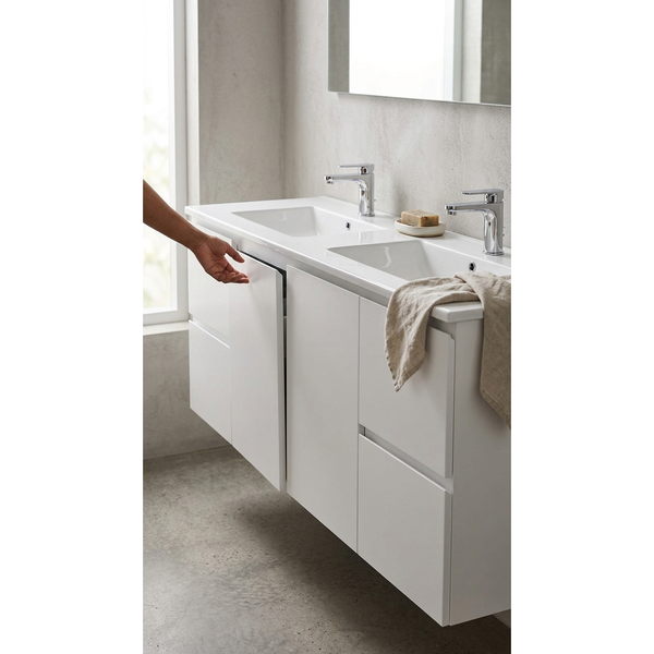 Aspire Unity II 1500 D/Bowl W/Hung Vanity White  1 Tap Hole