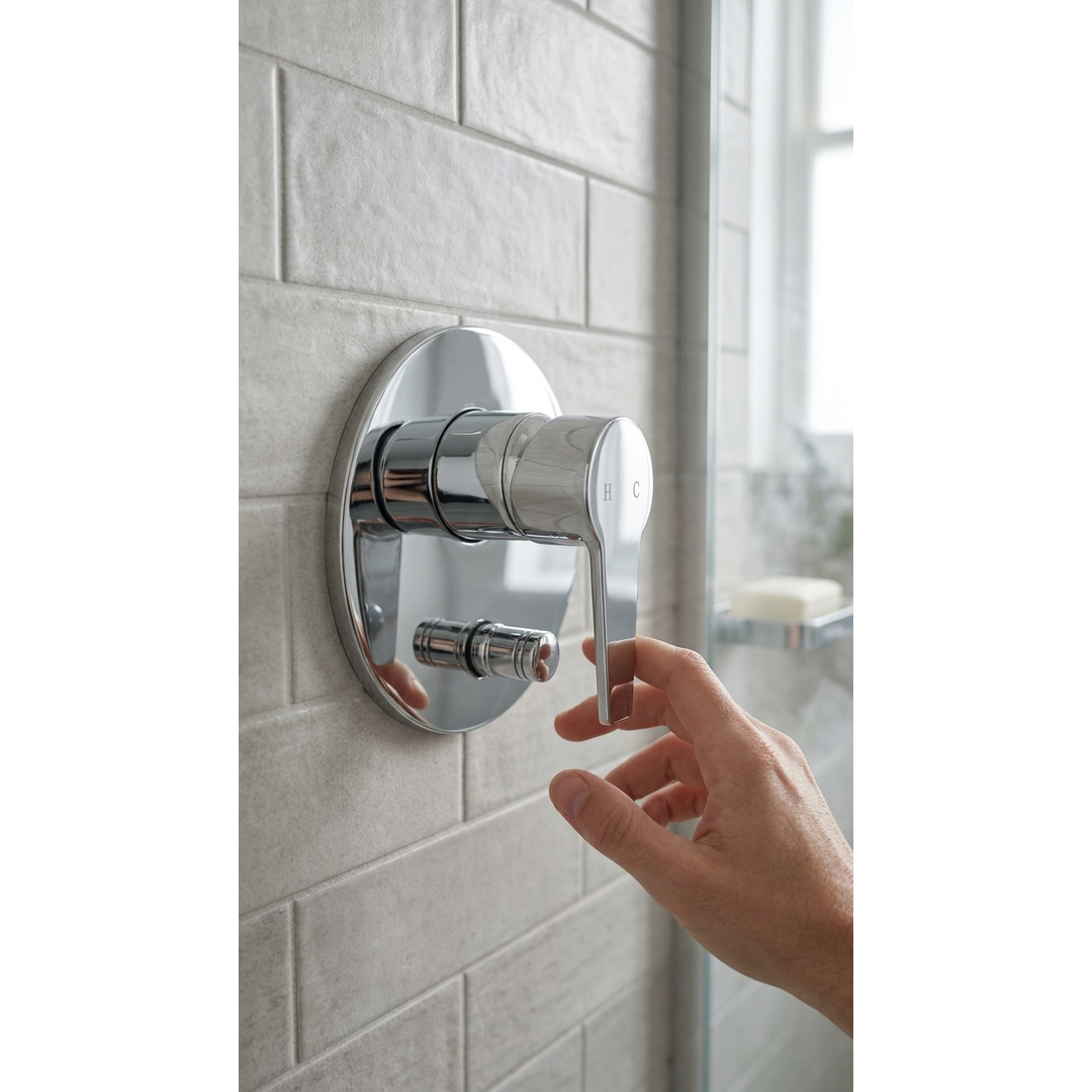 Aspire Unity Shower Mixer With Diverter Chrome
