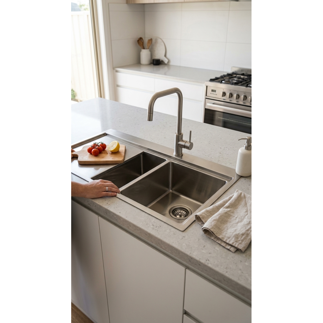Aspire Urban 1 1/2 Lh Bowl 1080 X 520 S/Steel Sink ** Rh751L**