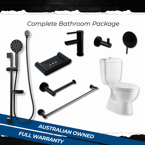 Aspire Within Matte Black Bathroom Package