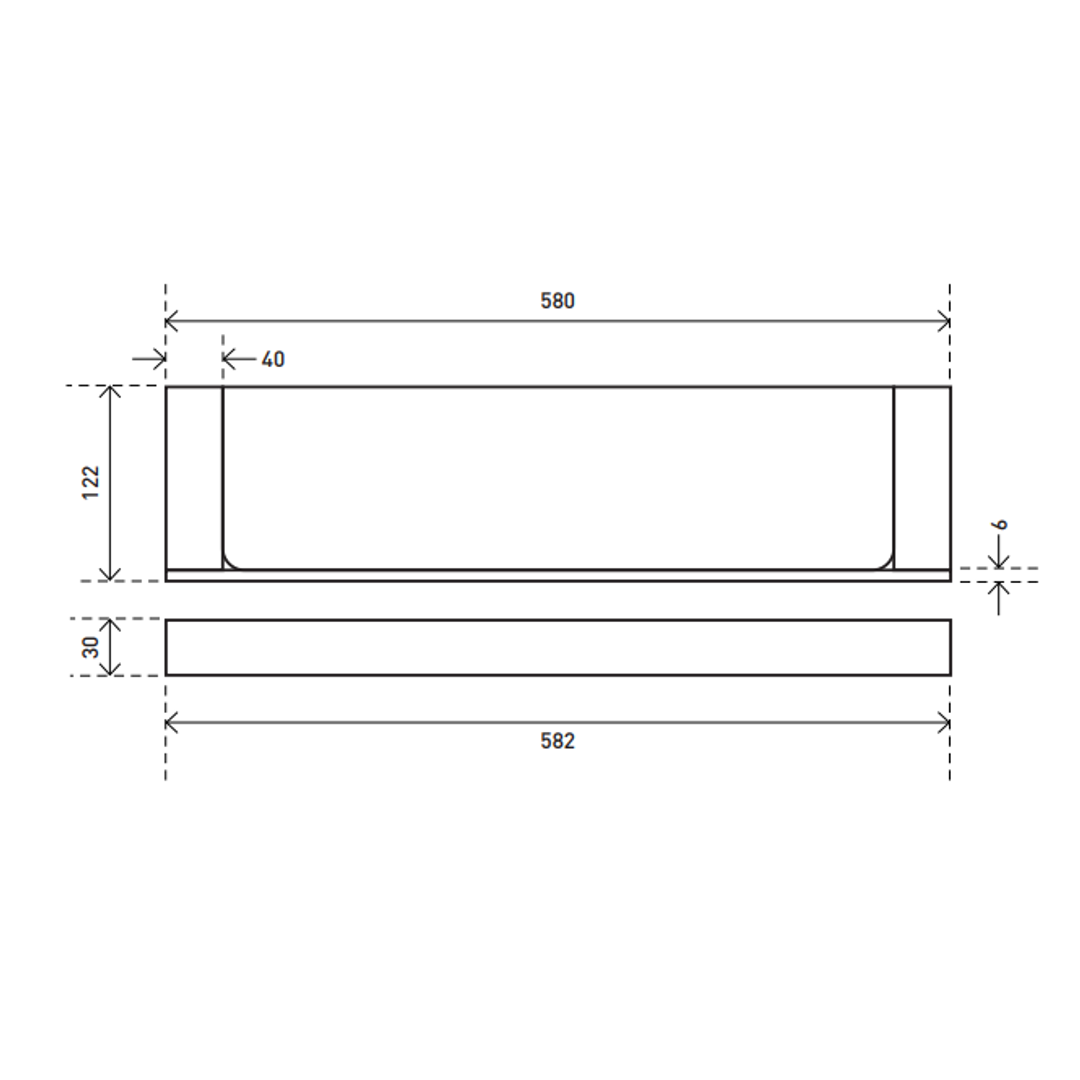 Aspire Within Metal Shelf Matte Black