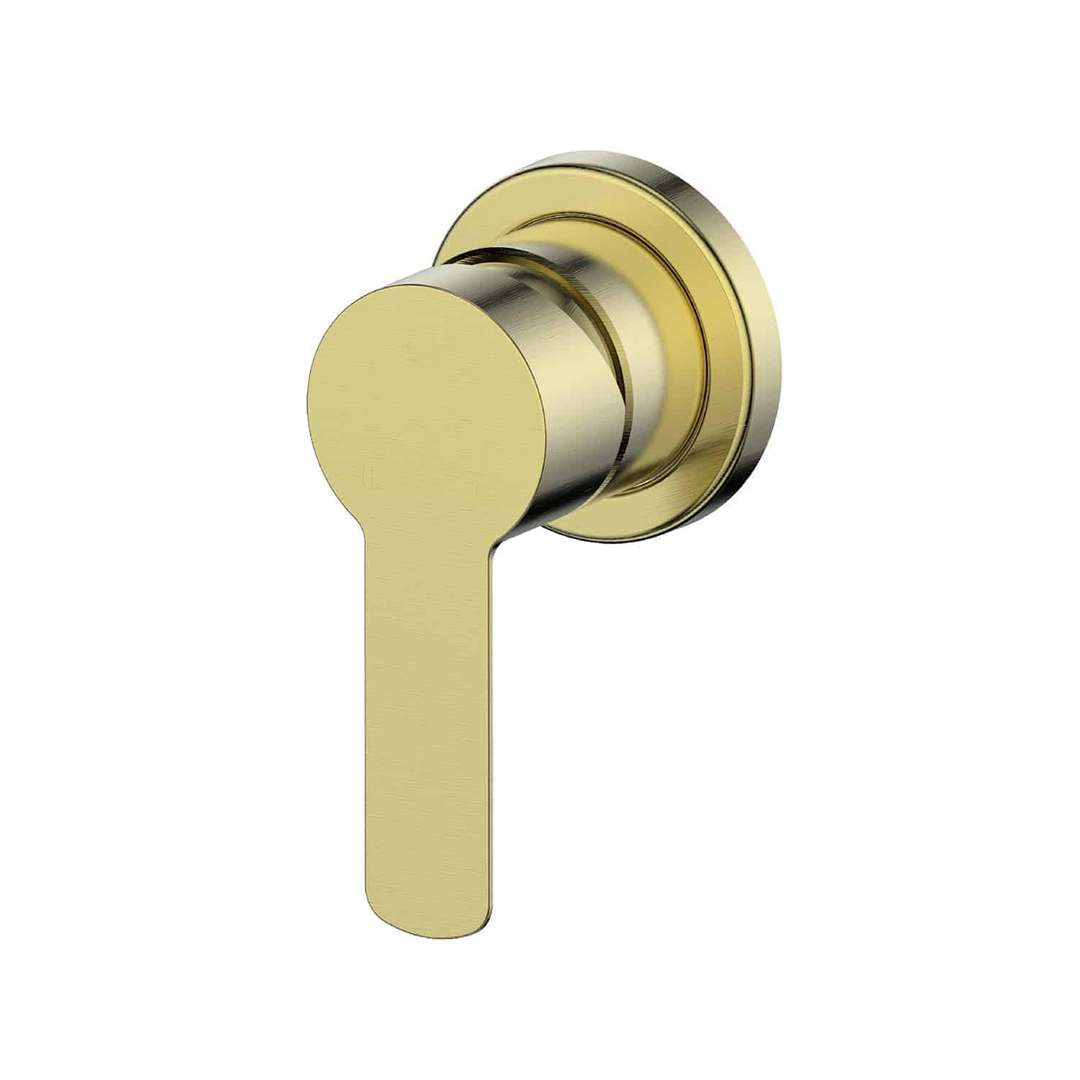 Greens Astro Ii Shower Mixer Trim Set With Mini Plate Pvd Brushed Brass